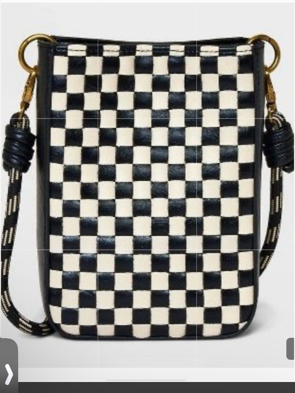 Universal Threads NWOT Black & Cream Checkered Crossbody Bag -